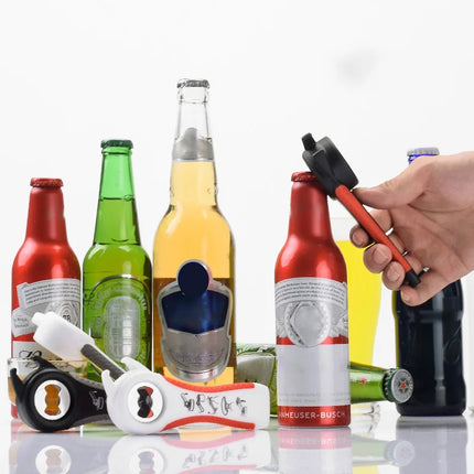 5 In 1 Multi-function Bottle Opener Stainless Steel  Can Bottle Open Plastic Jar Opener Beer Good Kitchen Tools For Bartender