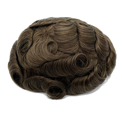 Full French Lace Bleach Knots Hairline Replacement System Toupee - Hair Replacement System for Natural Look Hair Extensions