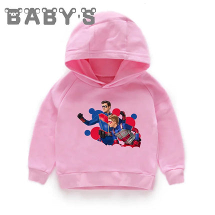 Henry Danger Funny TV Shows Kids Sweatshirts Children Casual Hooded Hoodies Baby Pullover Tops Girls Boys Autumn Clothes,KMT2308