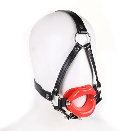 Female Blowjob Toy Sex Slave Rubber Lips O Ring Open Mouth Gag Oral Fetish Bdsm Bondage Restraints Erotic Sexual Toys Adult Game