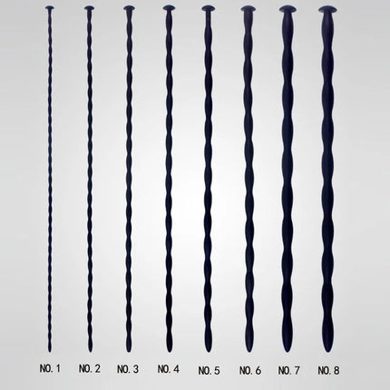 8 Sizes Safe Soft Silicone Urethral Penis Stimulant Dilator Urethral Rod Catheter Sex Toys Horse Eye Stick For Male BDSM Plug
