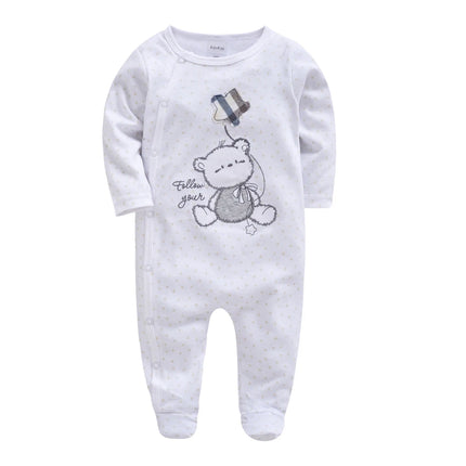 5pcs Honeyzone Winter Toddler Animal Footies New Born Baby Clothes Set Soft Breathable Pyjama Ubranka Dla Niemowlat Clothing Set