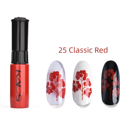 KADS Nail Art Stamping Polish 1 Bottle White Black Gold Stamping Nail Lacquer of Acrylic Paint Tool Beauty Decoration Vernish