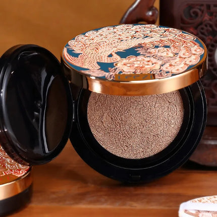Retro Air Cushion Glow Foundation Cream For Face Moisturizing Oil Control Concealer Brighten Base BB Cream Cosmetics Makeup