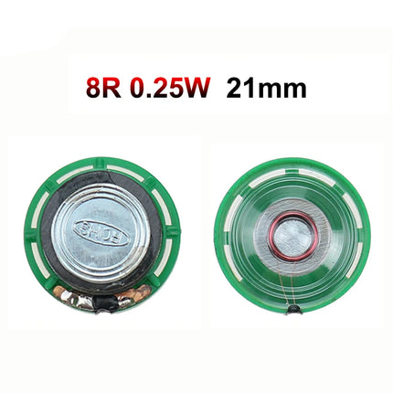 JCD 2PCS 8 Ohm 0.25W 0.5W 16/32Ohm Horn Loudspeaker 8R 16R 32R 20mm 21mm 23mm 27mm 29mm 36mm 40mm Diameter Loud Speaker