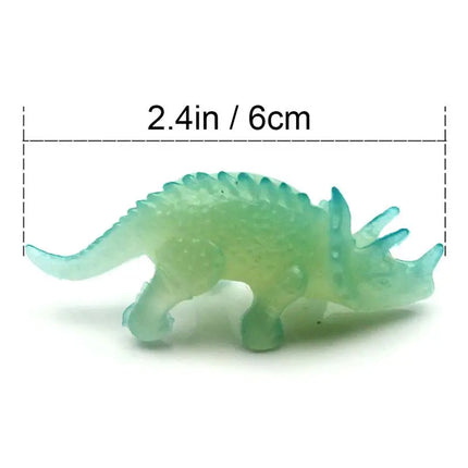 16pcs Glow In The Dark Dinosaur Toy Luminous Dinosaur Model Figure Toy Decoration Party Favor Gift for Kids (Random Style)