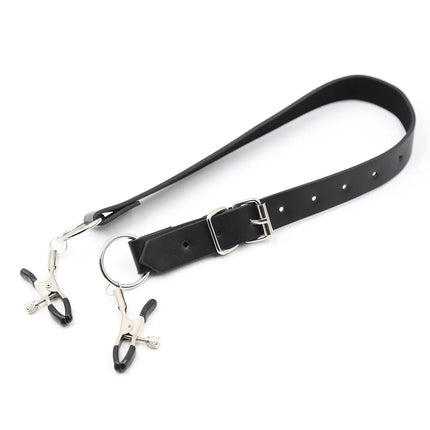 Thierry Labia Spreader Straps With 4 Clamps, Clip Onto Clitoris , Spread Pussy Open, BDSM Bondage Stimulator,Adult Sex Toys