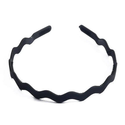 High Quality 1Pc/Lot 12cm Fashion Men's Women's Unisex Black Wavy Hair Head Hoop Band Sport Headband Hairband Hair Accessories