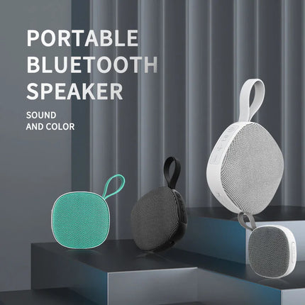 Rockmia EBS-303 5W Mini Portable Speaker Bluetooth 5.0 Fabric Mesh Subwoofer with Magnet Function Waterproof TF Card Player Gift