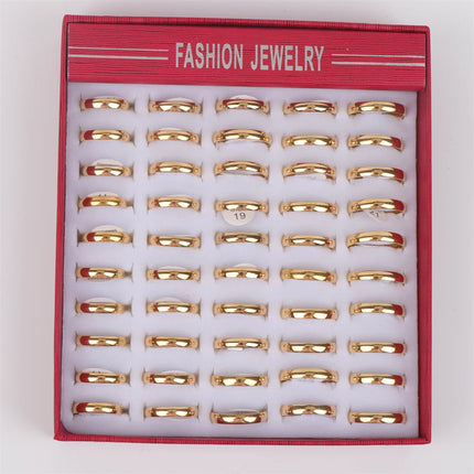10pcs/lot Multicolor Smooth Stainless Steel Polishing Rings Width 2mm-8mm For Women Men Width 2mm-8mm