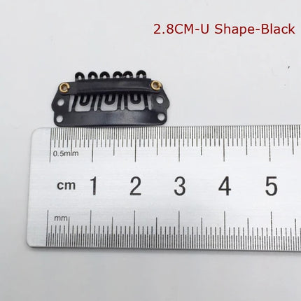 50pcs 2.3cm-3.6cm Black Brown Color Wig Clips Snap Clip For Hair Extension Wig Weft Wig PP Hairpins Large Clips Styling Tools