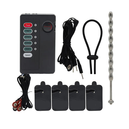 Strong BDSM Electric Shock Anal Vaginal Plug E-Stim Penis Ring Urethral Dilator Massage Gloves Nipple Clamps Sex Therapy Toy Kit