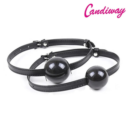 Candiway 2 Sizes Soft Safety Silicone Open Mouth Gag Ball Bondage Restraints Adult Slave Roleplay Game Sex Toys For Women