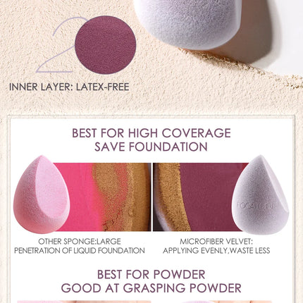 Wholesale FOCALLURE Beauty Egg Makeup Blender Cosmetics Sponge Puff Makeup Sponge Cushion Foundation Powder Beauty Makeup Tool