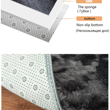 Plush carpet living room Decoration Children bedroom carpet Fluffy Mat for hallway Non-slip Hair Rugs Bedside designs room Mat