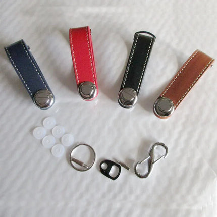 Car Key Pouch Bag Case Wallet Holder Chain Key Wallet Ring Organizer Smart Leather Keychain Collector Housekeeper EDC Pocket Key