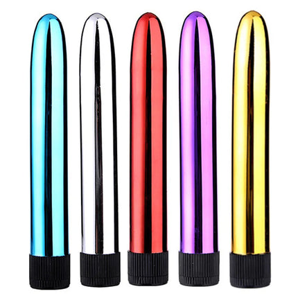 6-Color Metal Body Vibrator, AA Battery Powered, 18cm Relaxation Massage Bullet Seducer clitoral stimulation Sex toys for Women