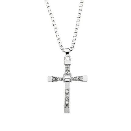 Fast And Furious 6 7 8 Hard Gas Actor Hip Hop Dominic Toretto Cross Necklace Pendant For Men Friend Gift Fashion Jewelry