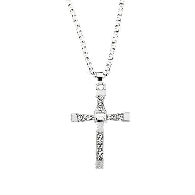 Fast And Furious 6 7 8 Hard Gas Actor Hip Hop Dominic Toretto Cross Necklace Pendant For Men Friend Gift Fashion Jewelry
