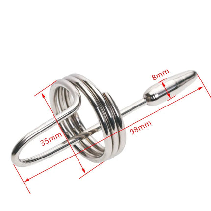 Penis Plug Male Urethral Dilator Metal Urethral Lock Catheter Sounding Chastity Bondage Adult Products Sex Toys for Men