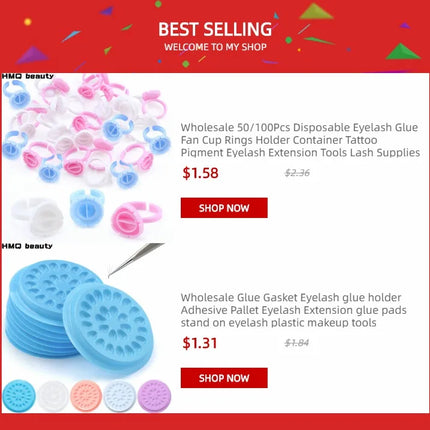 50/100Pcs Disposable Glue Ring Cup For Lashes Fan Tattoo Pigment Holder Eyelash Extension Container Glue Holder Makeup Supplies
