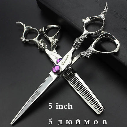 japanese hairdressing scissors 8 inch  professional barber scissors hairdresser set 440c scissors  Hair cutting scissors