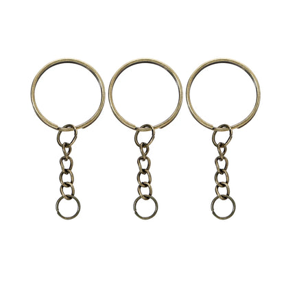 20/50Pcs Key Ring Key Chain Round Split Keyfob Keyrings with Jump Ring for DIY Keychain Pendants Jewelry Making Accessories