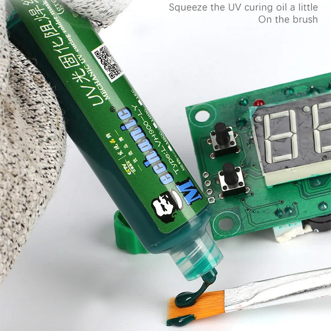 MECHANIC Green Oil UV Solder Mask PCB BGA Paint Prevent Corrosive Arcing Soldering Paste Flux Ink