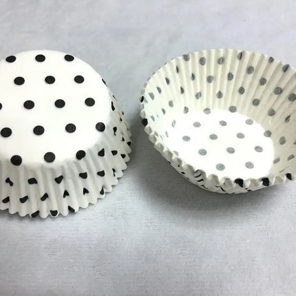 100X plain Solid color Paper Cupcake Liners White Purple Navy Blue Brown Green Yellow Red Polka Dot muffin baking Cup cake mold