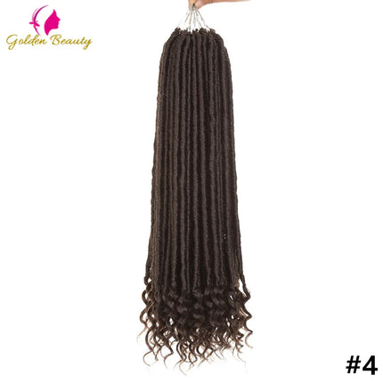 Soul Goddess Faux Locs Crochet Braids Hair Soft Natural Synthetic Braids Dreadlocs 20" 18Strands/Pack With End Curly Extensions