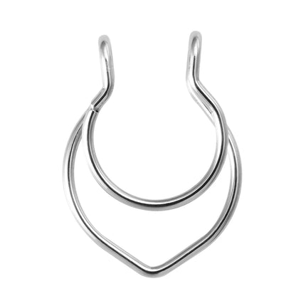 1pc Fake Nose Ring for Women Men 20G Surgical Steel Faux Piercing Jewelry Fake Piercing Hoop Lip Septum Nose Rings Body Jewelry