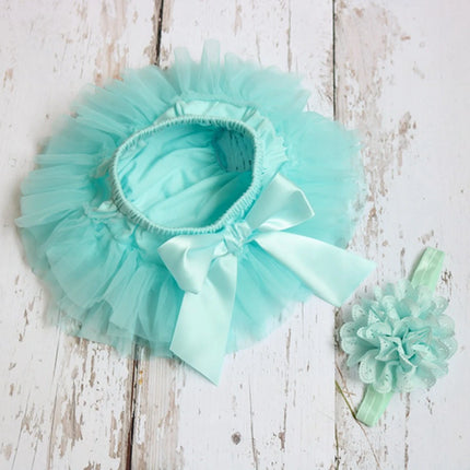 Baby Girls Tulle Tutu Bloomers Infant Newborn Diapers Cover 2pcs Short Skirts+Headband Set Girls Skirts Rainbow Baby Skirt