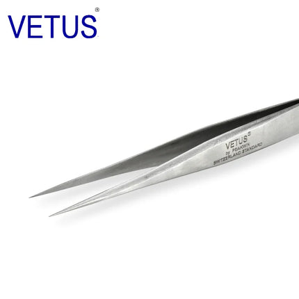 VETUS ST-10 (110mm) High Precision Tweezers Stainless Steel Non-magnetic Acid-proof Pincers Eyelash Beauty Manicure Tools