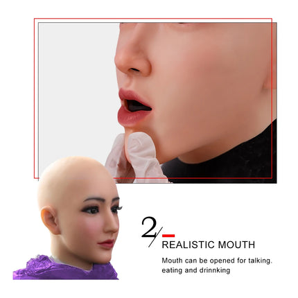 Dokier Crossdressing Soft Silicone Cosplay Costume Masks Props for Crossdresser Transvestite Halloween Cosplay Male to Female