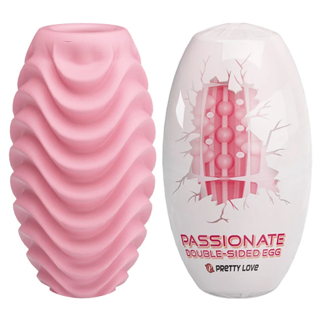 Pocket Pussy Male Sex Toys Masturbator for Men Blow Job Soft Stick Masturbation Cup Small Sex Egg Solo Play Double Face Usable