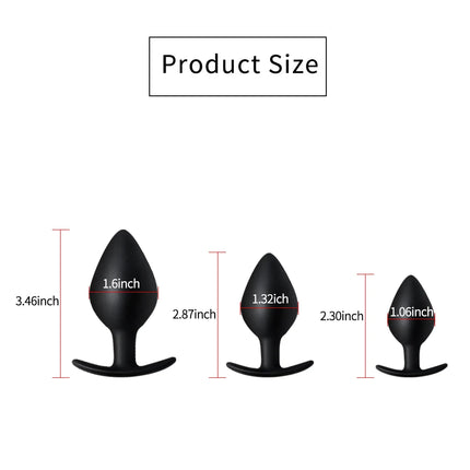 3pc Silicone Anal Plug Butt Plugs Sex Toys For Men Women bdsm Dildo tapon anale Prostate Massager buttplug Adult Sex Products