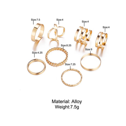 The Tide Cool Ring Set Female Korean Ring Net Red Jewelry Not Fade Color Cold Wind Hip Hop Index Finger Ring