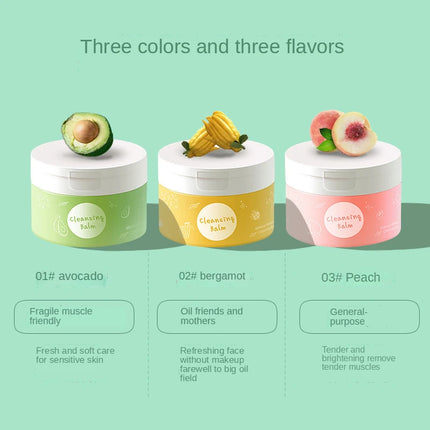 New Product Vegetable Oil Peach Makeup Remover Cleansing Ice Cream with A Gentle Texture and No Tightness Makeup Remover Balm