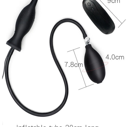 Inflatable Silicone Penis/Ball Gag Oral Dildo Open Mouth Plug Expandable Pump Big Anal Butt Plug Vibrator BDSM Flirt Sex Tools