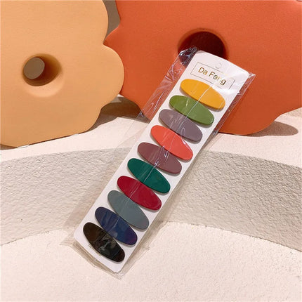 10Pcs/Set Baby Girl Hair Clips Kid Cute Colorful Hairpins Water Droplets Bangs Barrette Headdress Children Hairs BB Clip Hairpin