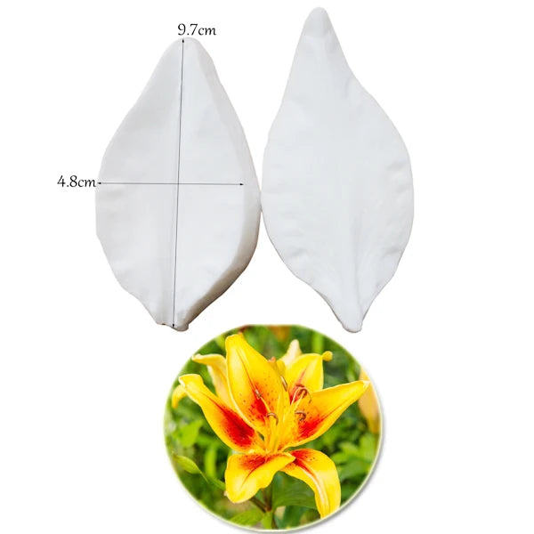 Lily Petal Veiner Silicone Moulds Fondant Flowers Cake Decorating Chocolate Gumpaste Sugarcraft Clay Cold Porcelain CS372