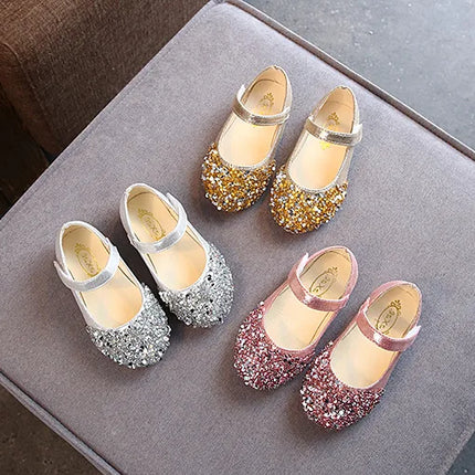 KushyShoo 2021 Spring New Children Shoes Girls Princess Shoes Glitter Children Baby Dance Shoes Casual Toddler Girl Sandals