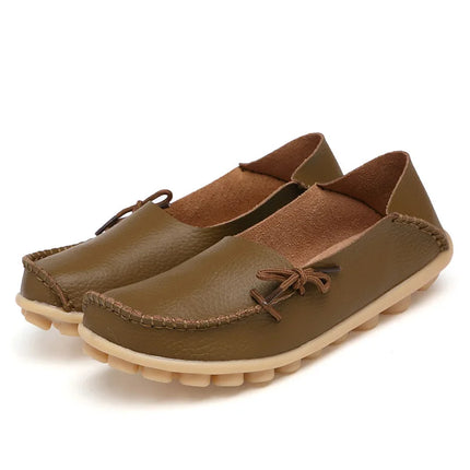 Women Flats Hot Sell Colourful Leather Women Loafers Ballet Pointed Toe Flats Ladies Shoes Loafers Plus Size 44 Zapatos De Mujer