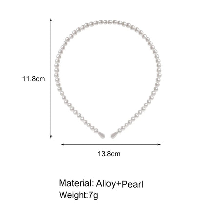 New Simple Full Pearls Women Hairbands Sweet Headband Hair Hoops Holder Ornament Head Band Lady Elegant Fashion Hair Accessories