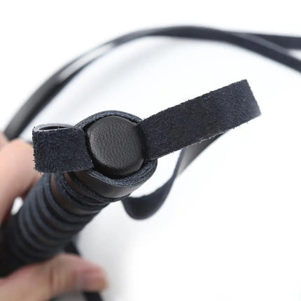 Thierry Genuine Leather Hand Made Pimp Whip Spanking Crop Party Flogger Queen Whip for Sex Horse Bdsm Sex Toys Adults