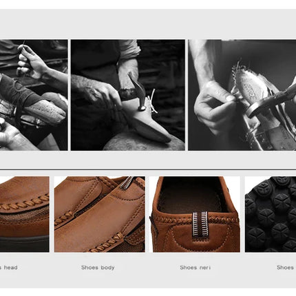 Men Casual Shoes Breathable Loafers Sneakers 2023 New Fashion Comfortable Flat Handmade Retro Leisure Loafers Shoes Men Shoes