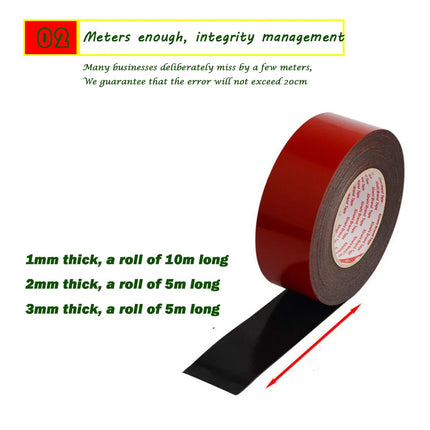 1 PC 1mm-2mm-3mm Thickness Strong Double Side Adhesive Foam Tape 10mm-50mm for Mounting Fixing Pad Sticky