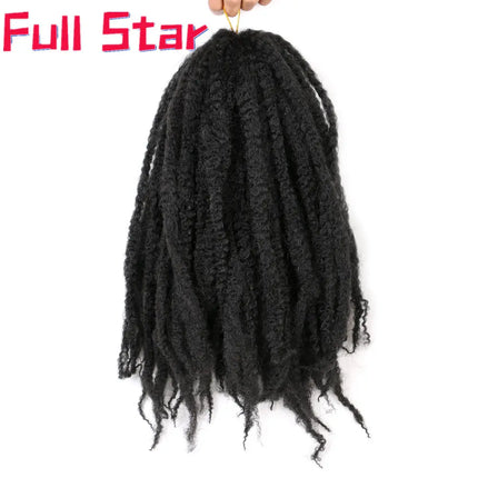 18inch Afro Kinky Curly Marley Braids Synthetic Crochet Braid Yaki Ombre Braiding Hair Extensions Bulk Black Brown Burgundy