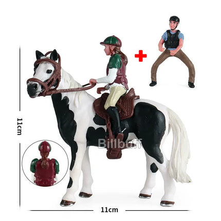 HOT Equestrian Knight Rider Animal Horse Models Action & Toys Figures Solid Appaloosa Harvard Hannover Clydesdale Christmas Gif
