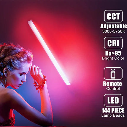 LUXCEO Q508A RGB Photography Light LED Handheld Video Tube 3000K-6000K Rechargeable Battery Studio Photo Lamp for Youtube TikTok